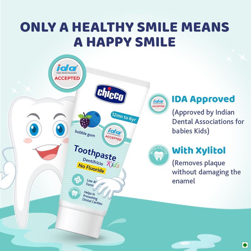 Tooth Paste Bubble Gum No Fluoride (1-6Y) (50g) image number 4